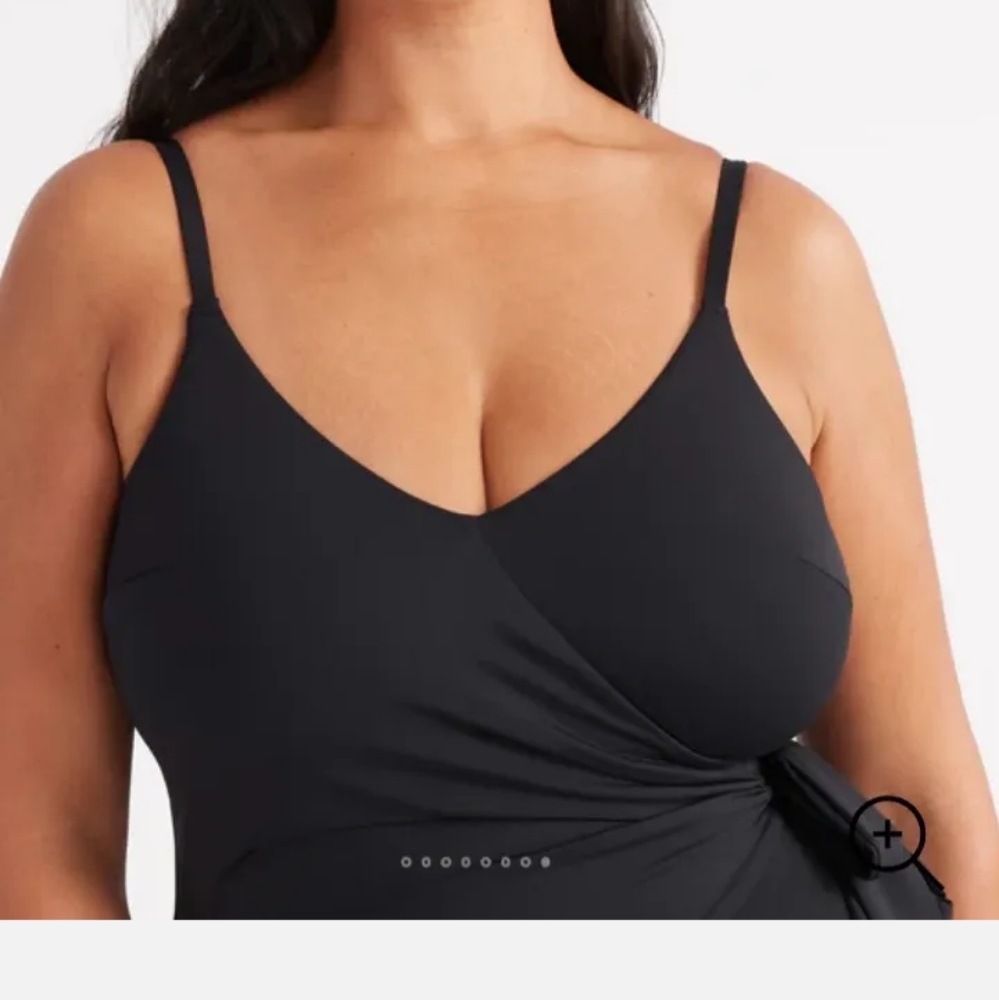 KNIX LEAKPROOF BLACK WRAP SWIMSUIT SZ L1 NWT